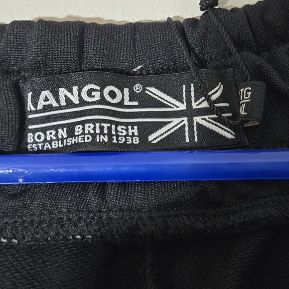 NWT Kangol Mens XXL Black Blue Stripe Track Pants Streetwear Joggers Retro NY - Picture 4 of 13